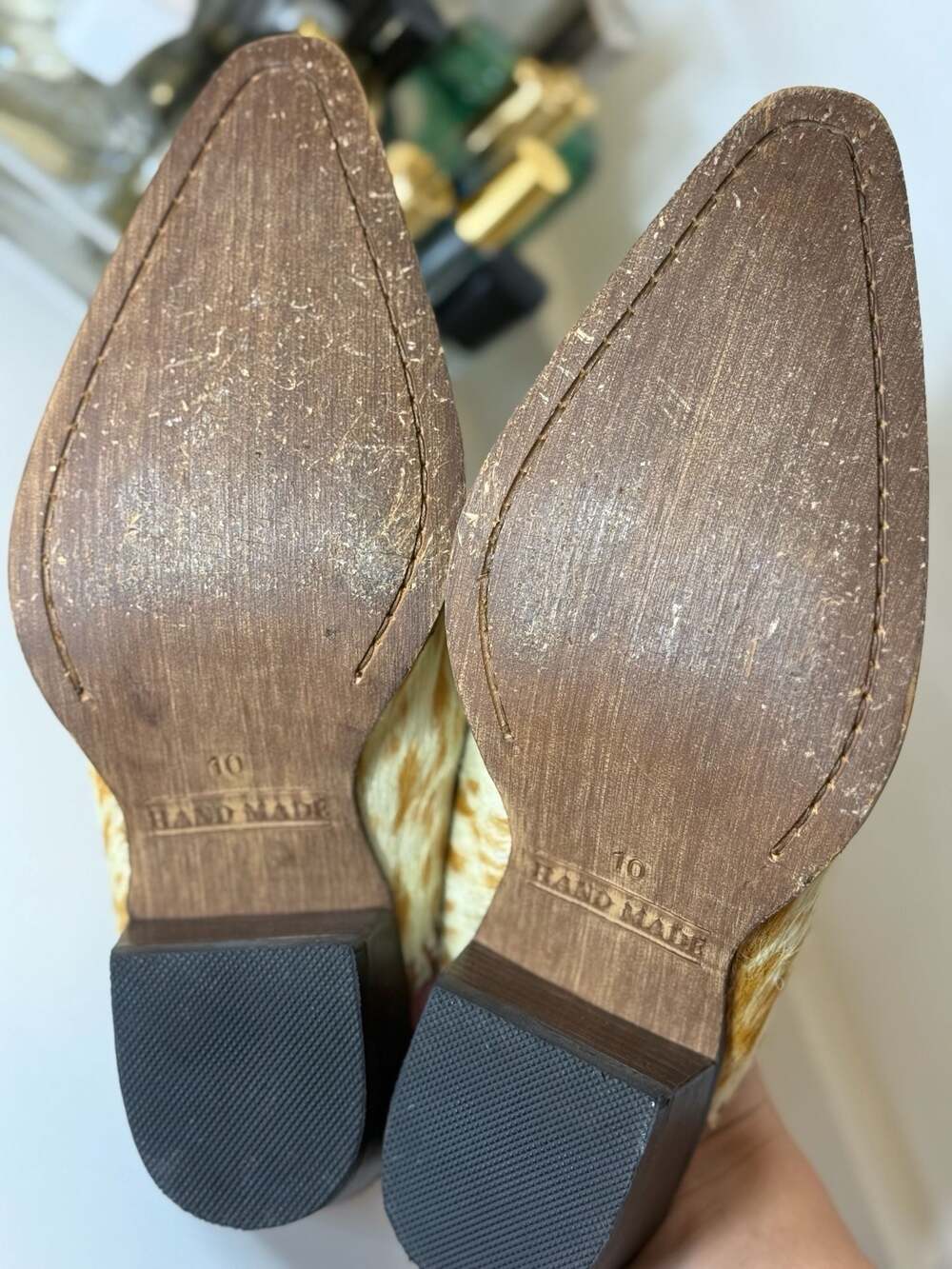 Myra Heely Western Hand-Tooled Cowhide Mules - Picture 6 of 8